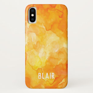 Capa Para iPhone Da Case-Mate Orange Watercolor Mashup Apple iPhone X Case