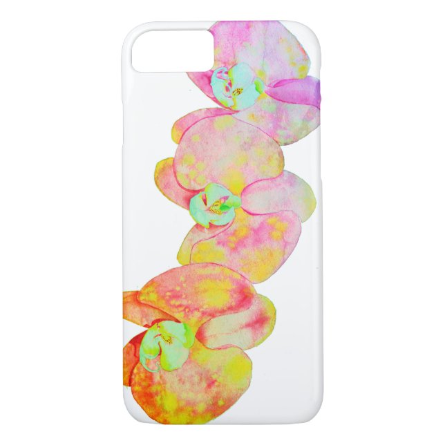 Capa Para iPhone, Case-Mate Orquídeas Caribe, flores aquáticas tropicais (Verso)