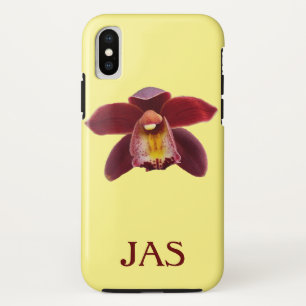 Capa Para iPhone Da Case-Mate Orquídeas Maroon I Belo Floral Vermelho