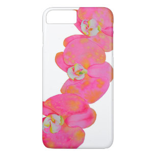 Capa Para iPhone Da Case-Mate Orquídeas tropicais florais em aquarela rosa elega