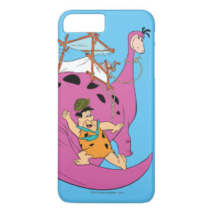 Capa iPhone 8 Plus/7 Plus Os Flintstones Fred Deslizando A Cauda