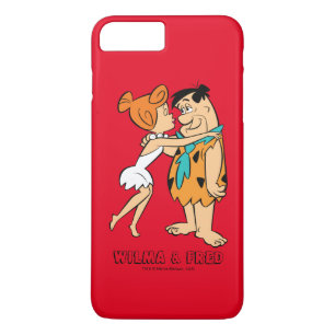 Capa iPhone 8 Plus/7 Plus Os Flintstones   Wilma que beija Fred