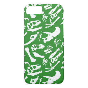Capa iPhone 8/7 Ossos do Dinossauro (Verde)