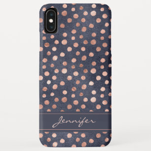 Capa Para iPhone Da Case-Mate Ouro do rosa do rosa - teste padrão de bolinhas