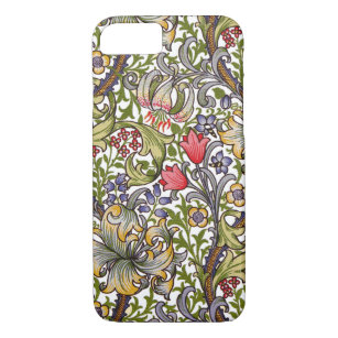 Capa iPhone 8/7 Ouro Lily Vintage Padrão Floral William Morris