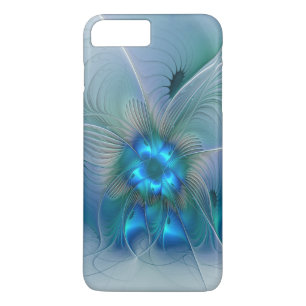 Capa Para iPhone Da Case-Mate Ovações de Pé, Fractal Azul Turquesa Abstrato