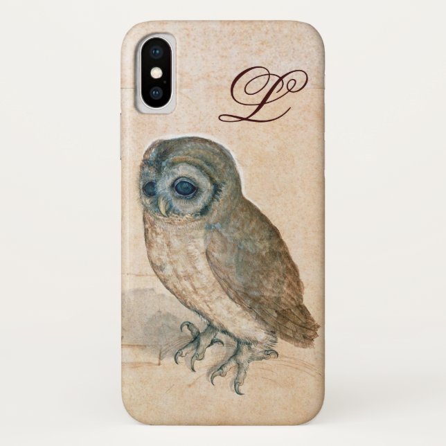 Capa Para iPhone, Case-Mate OWL, PIink, Sepia Monograma (Verso)
