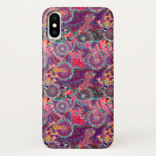 Capa Para iPhone X Padrão Animal do Estilo Étnico