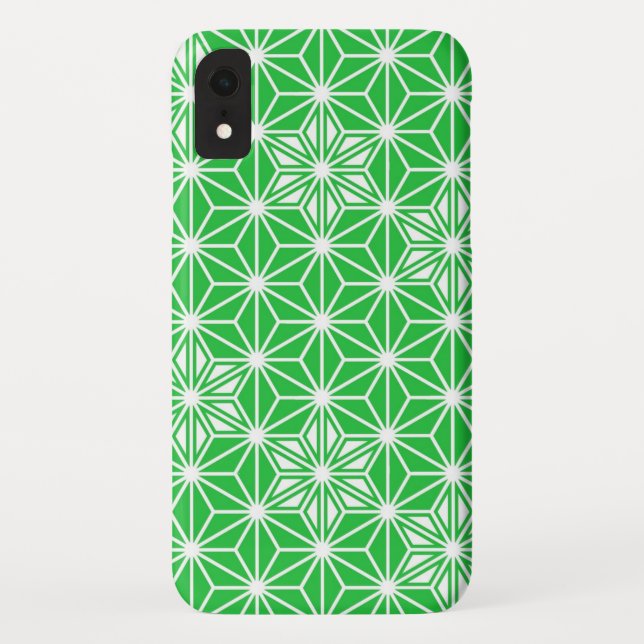 Capa Para iPhone, Case-Mate Padrão Asanoha japonês - verde-jade (Verso)