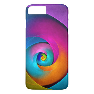 Capa iPhone 8 Plus/7 Plus Padrão Azul Cor-de-rosa Abstrato Floral Moderno #1