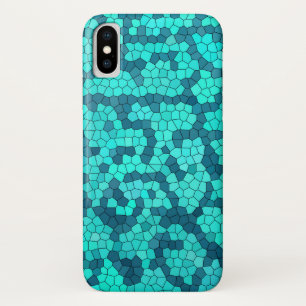 Capa Para iPhone X Padrão Azul Turquesa