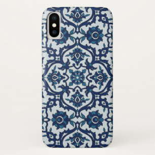 Capa Para iPhone Da Case-Mate Padrão Azulejos Floral do Azulejo Azulejos Azul