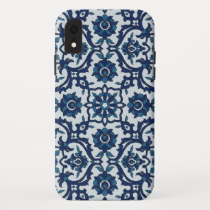 Capa Para iPhone Da Case-Mate Padrão Azulejos Floral do Azulejo Azulejos Azul