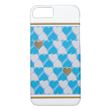 Padrão bávaro azul e branco. Cas de iPhone com gab