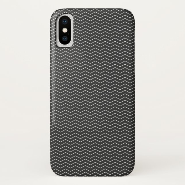 Capa Para iPhone, Case-Mate Padrão Chevron Preto (Verso)
