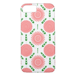 Capa iPhone 8/7 padrão com flores rosa