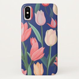 Capa Para iPhone Da Case-Mate Padrão das tulipas.