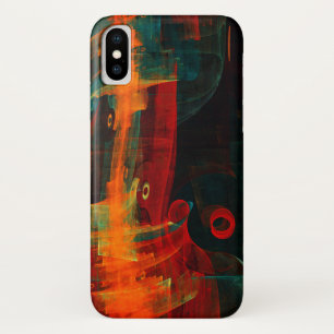 Capa Para iPhone Da Case-Mate Padrão de Abstrato de Arte Moderno Vermelho Azul-L