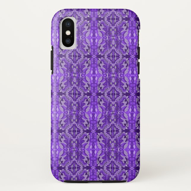 Capa Para iPhone, Case-Mate Padrão de Abstrato de Diamante Roxo (Verso)