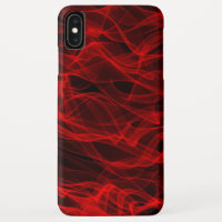 Padrão de Abstrato de Linha Curva Vermelha Neon da