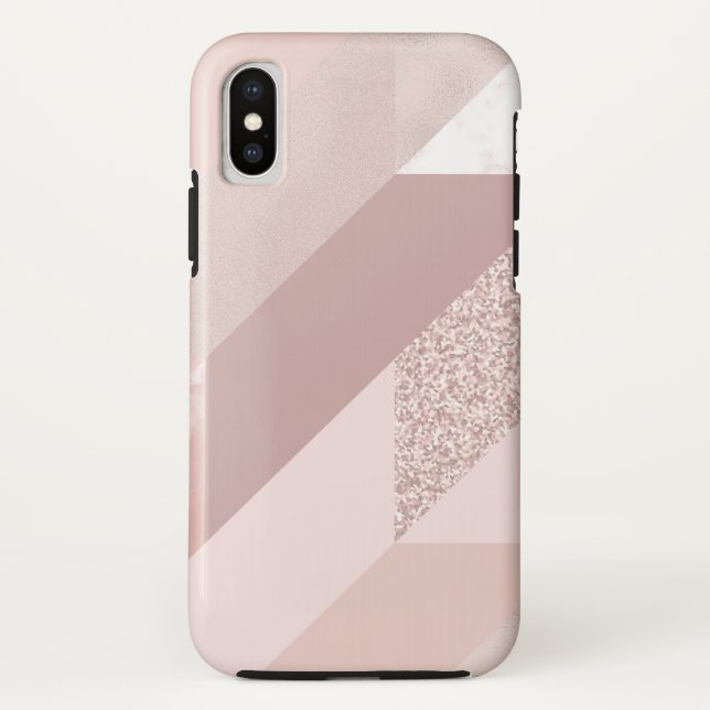 Capa Para iPhone, Case-Mate Padrão de Abstrato de rosa Dourado (Verso)
