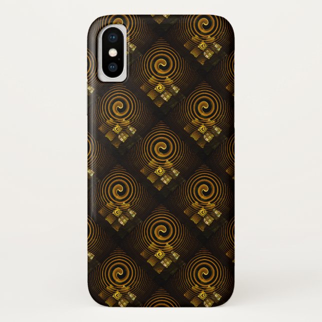 Capa Para iPhone, Case-Mate Padrão de Arte Abstrata Boho Elegante Moderno Dour (Verso)