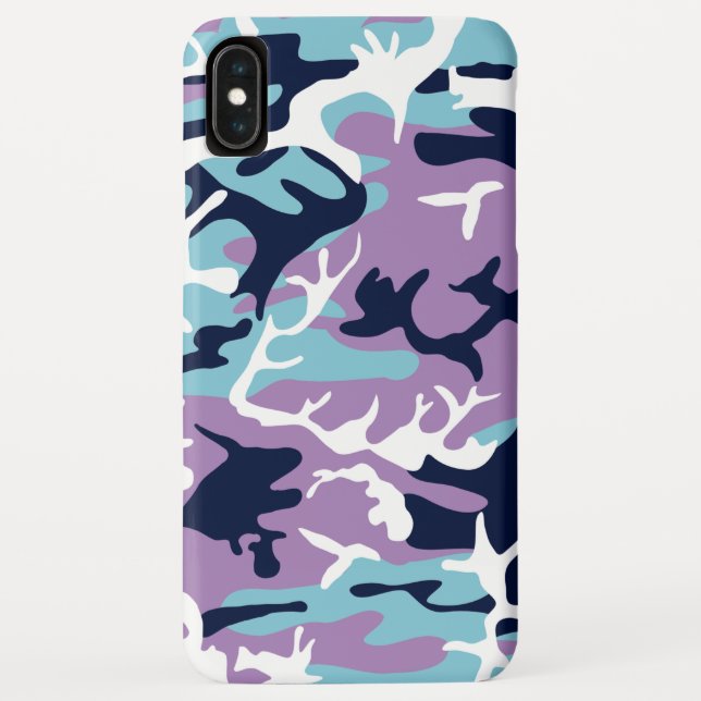 Capa Para iPhone, Case-Mate Padrão de Camo - Marinho azul roxo Branco (Verso)