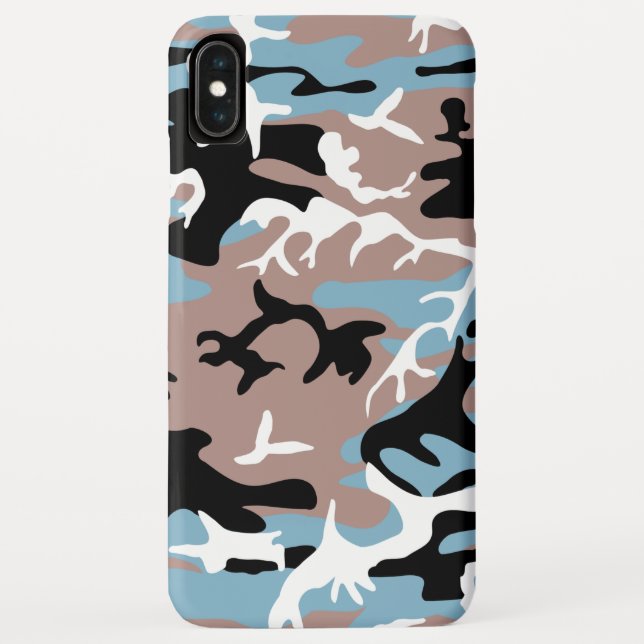 Capa Para iPhone, Case-Mate Padrão de Camo - Vermelho Cinzento - Azul Branco A (Verso)