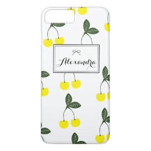 Capa Para iPhone Da Case-Mate Padrão de cerejas amarelas iPhone 7 Plus personali