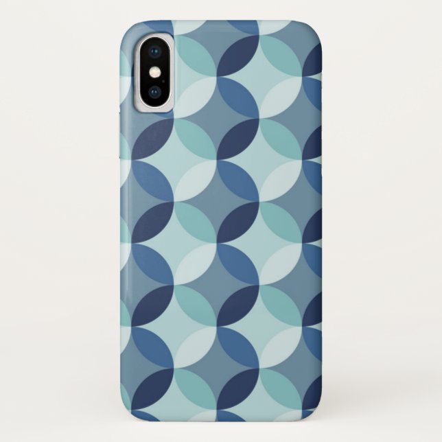 Capa Para iPhone, Case-Mate Padrão de Círculo Azul (Verso)