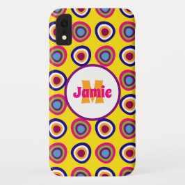 Capa Para iPhone Da Case-Mate Padrão de Círculos Funciosos Personalizados em Ama