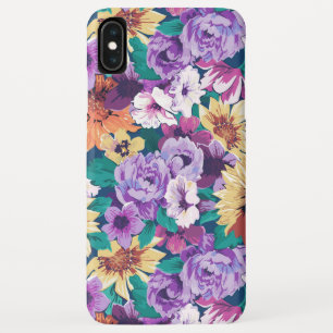 Capa Para iPhone Da Case-Mate Padrão de colagem de flores roxas claras e amarela