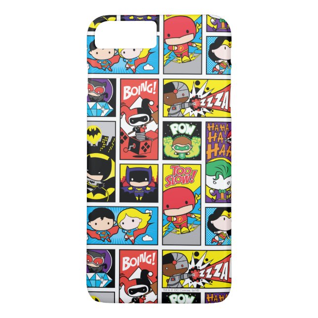 Capa Para iPhone, Case-Mate Padrão de Compilação da Liga da Justiça Chibi (Verso)