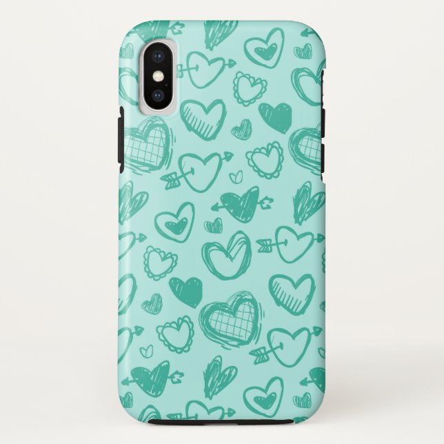 Capa Para iPhone, Case-Mate Padrão de Corações 60 (Verso)
