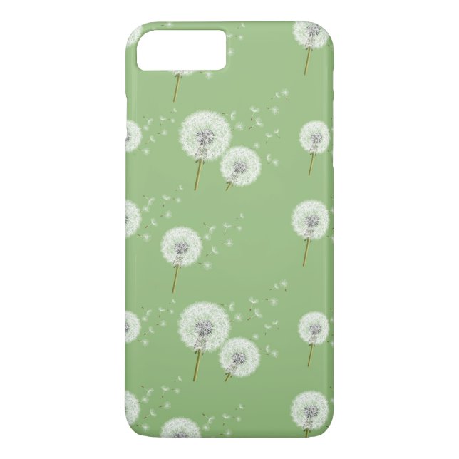 Capa Para iPhone, Case-Mate Padrão de Dandelion em tela de fundo verde (Verso)
