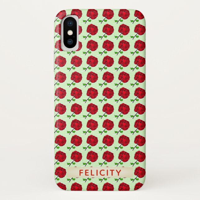 Capa Para iPhone, Case-Mate Padrão de design de Rosa (Verso)