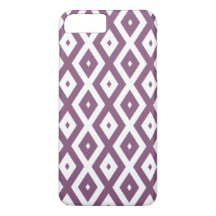 Capa iPhone 8 Plus/7 Plus Padrão de diamante branco e Mauve