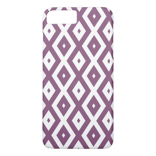 Capa Para iPhone, Case-Mate Padrão de diamante branco e Mauve (Verso)