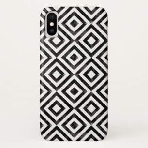 Capa Para iPhone Da Case-Mate Padrão de Diamante Preto e Branco da Cobra d'Água