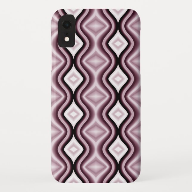 Capa Para iPhone, Case-Mate Padrão de Diamante Vermelho Plum (Verso)