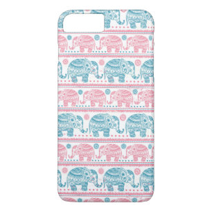 Capa Para iPhone Da Case-Mate Padrão De Elefante Étnico Rosa E Teal