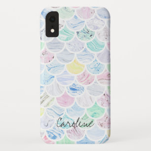 Capa Para iPhone Da Case-Mate Padrão de Escala de Scallop do Azulejo Marble Rai