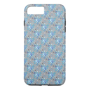 Capa Para iPhone Da Case-Mate Padrão de Flocos de Neve de cinzas modernas e azui