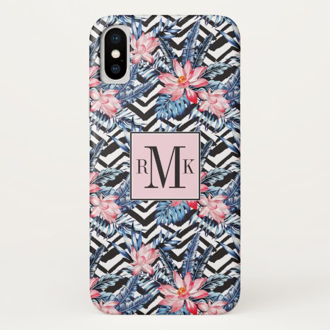 Capa Para iPhone, Case-Mate Padrão de Flor de Lotus Tropical (Verso)