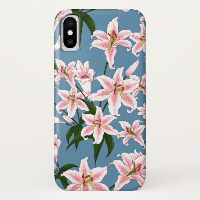 Capa Para iPhone, Case-Mate Padrão de flor rosa Lilly (Verso)