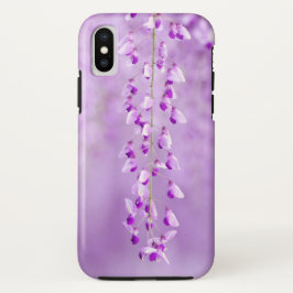 Capa Para iPhone X Padrão de Flores de Lavanda Delicadas