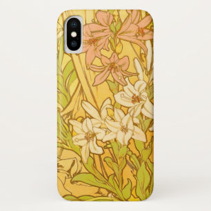 Capa Para iPhone Da Case-Mate Padrão de Flores de Lírio de Alphonse Mucha: Art N