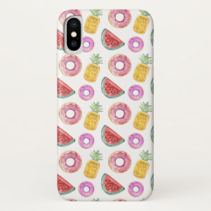 Capa Para iPhone X Padrão de flutuação da Piscina de Pastel Waterc