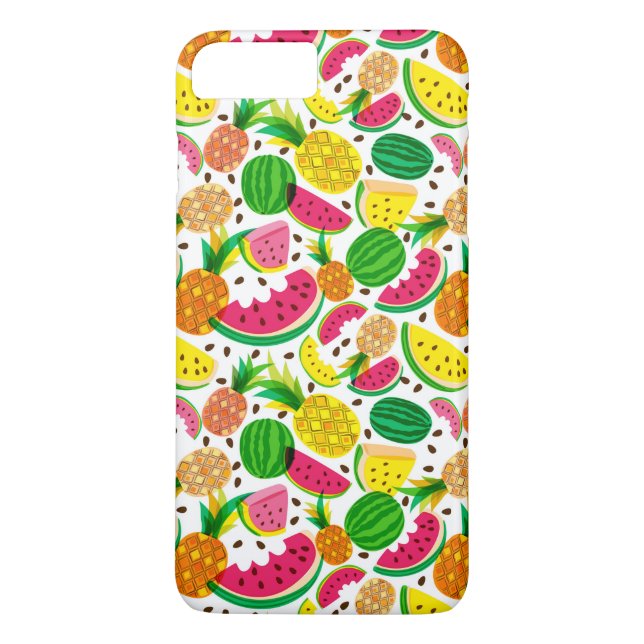Capa Para iPhone, Case-Mate Padrão de Fruta tropical vermelho e amarelo (Verso)