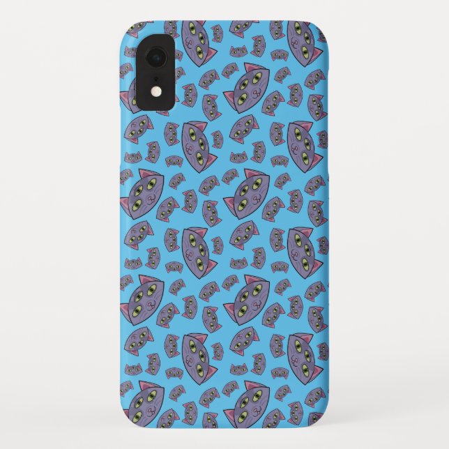 Capa Para iPhone, Case-Mate Padrão de gato de alienígena (Verso)